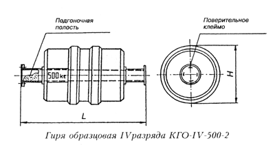 гиря образцовая IV разряда  КГО - IV - 500